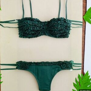 J. Crew Jersey Lomellina Two-Piece Swimsuit Sz Medium  GD9 NWT